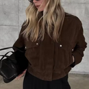 Jaqueta Cropped Suede