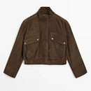 Jaqueta Cropped Suede