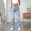 Calça Jeans Destroyed Sky