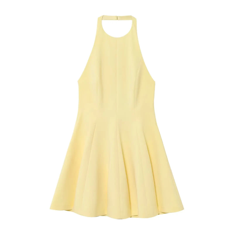 Vestido Curto Gola Alta