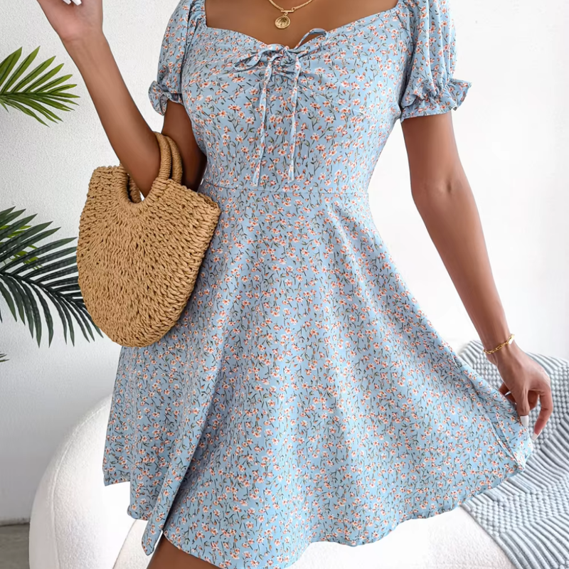 Vestido Floral Ruffles