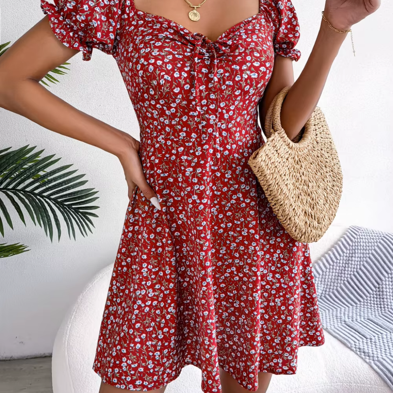 Vestido Floral Ruffles