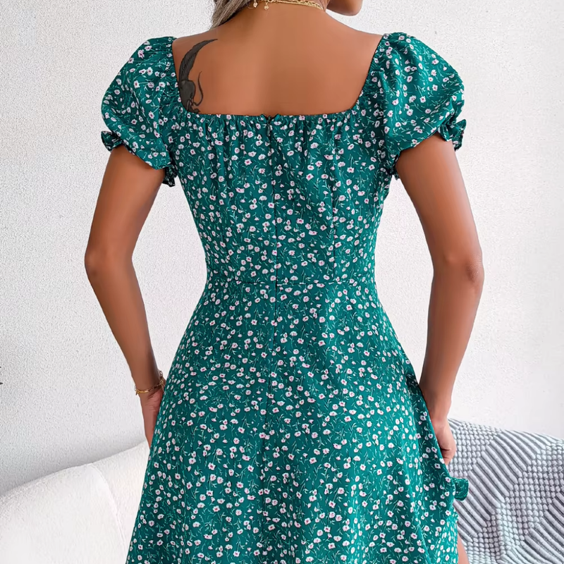 Vestido Floral Ruffles